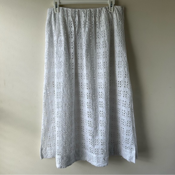 J. Crew Linen-blend Maxi Skirt In Eyelet White 8 - Picture 4 of 9